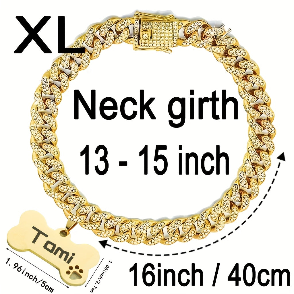 Cuban Chain Dog Collar