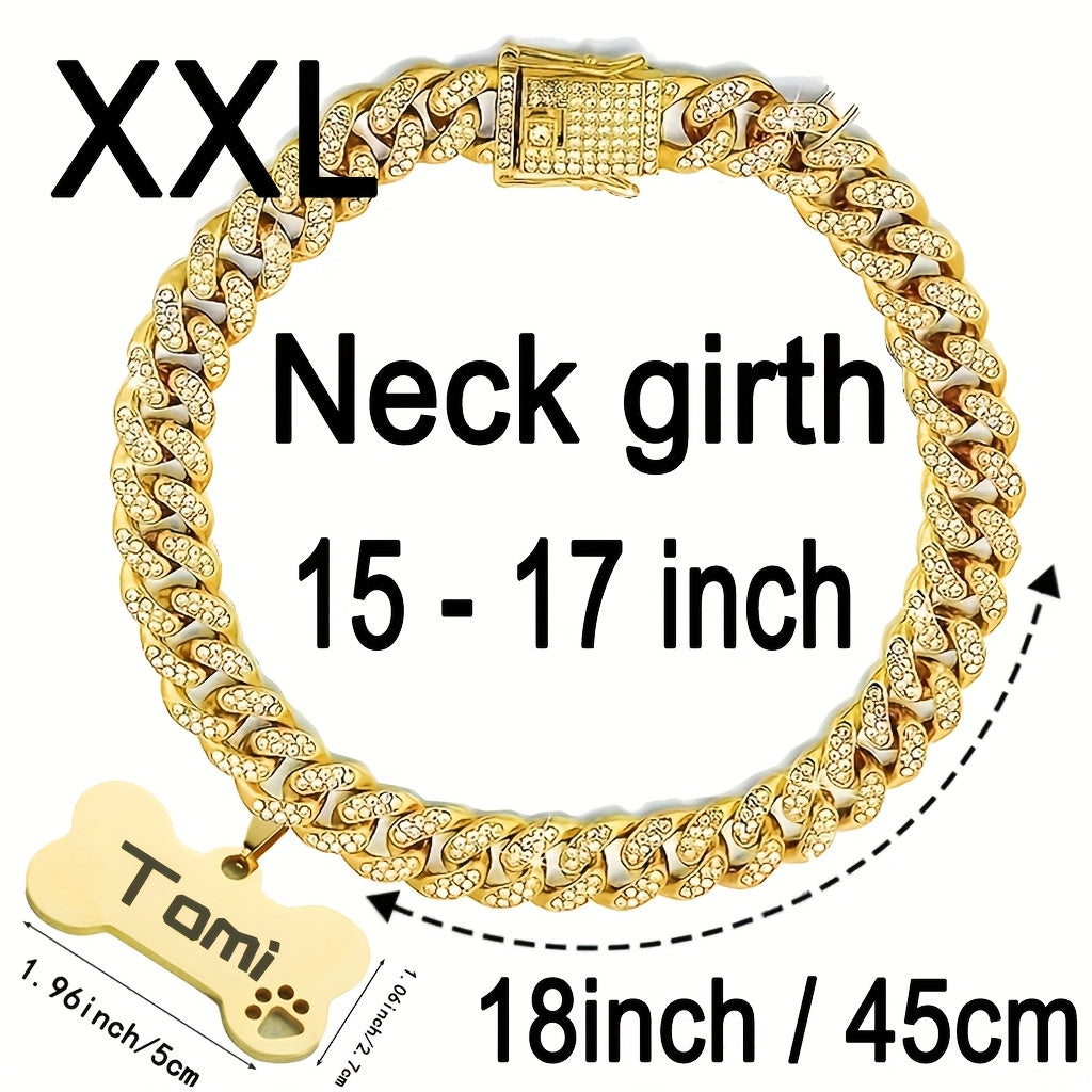 Cuban Chain Dog Collar