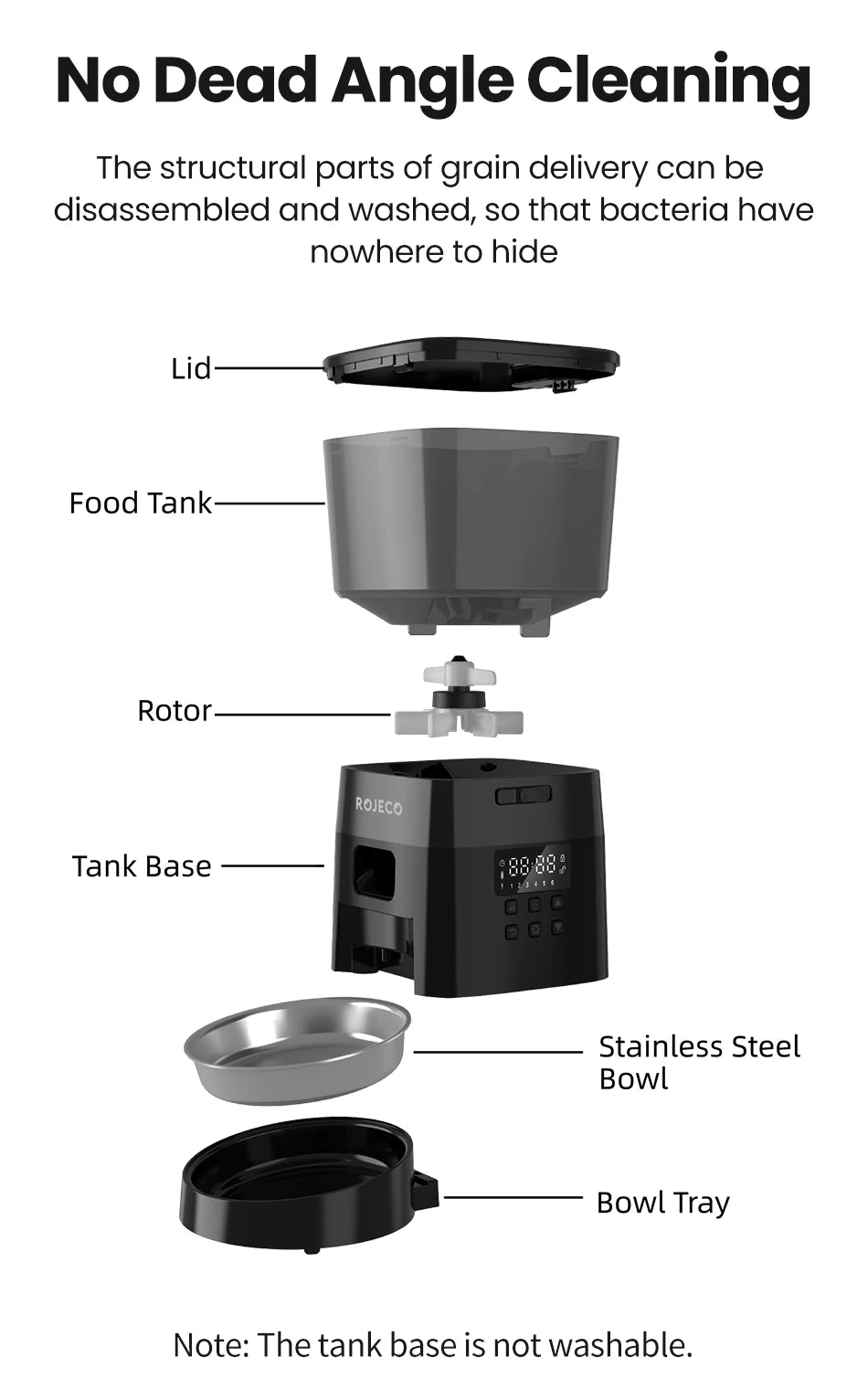 Automatic Pet Feeder Button Version Auto Cat Food Dispenser Accessories Smart Control Pet Feeder For Cats Dog Dry Food