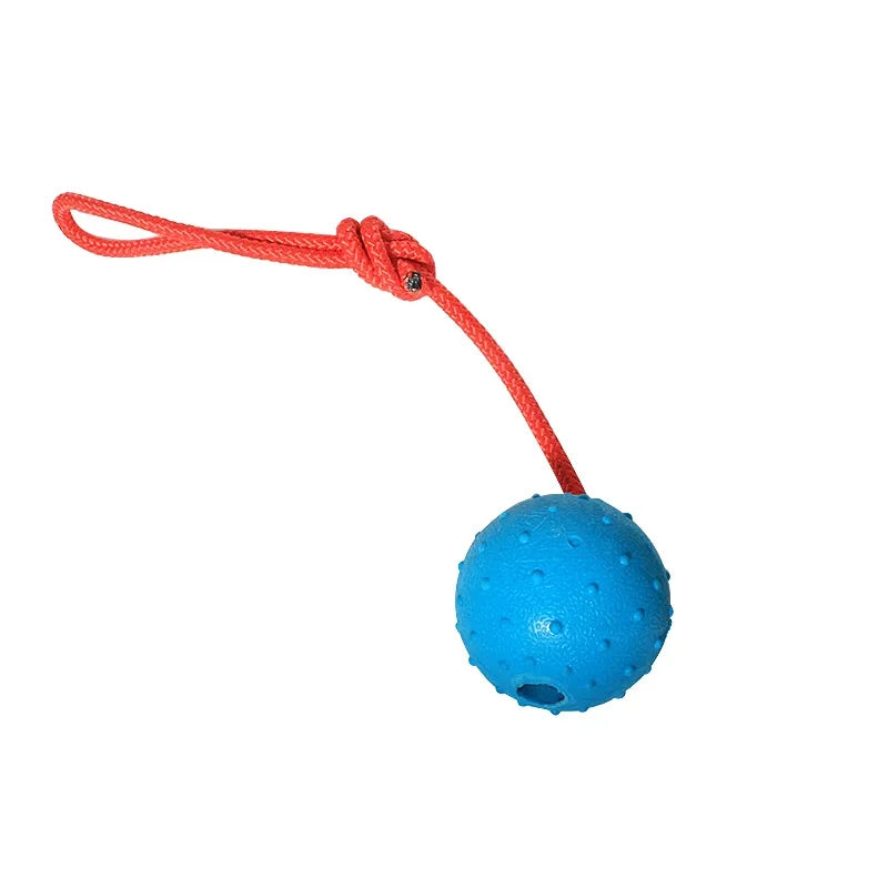 Indestructible Rubber Ball with Rope