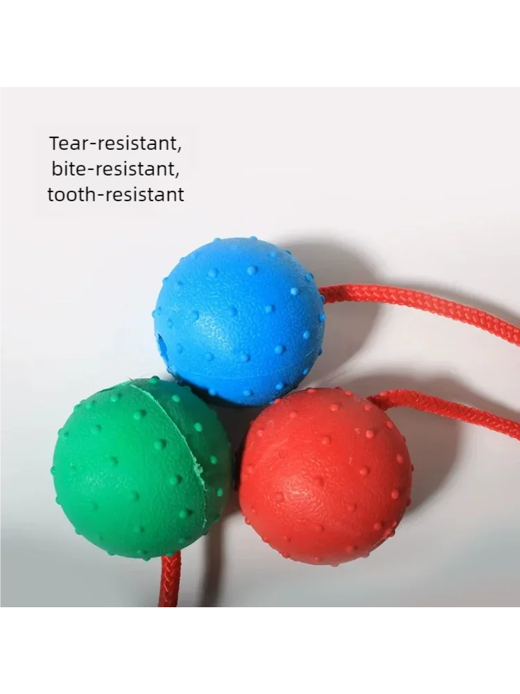 Indestructible Rubber Ball with Rope