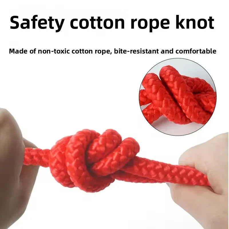 Indestructible Rubber Ball with Rope