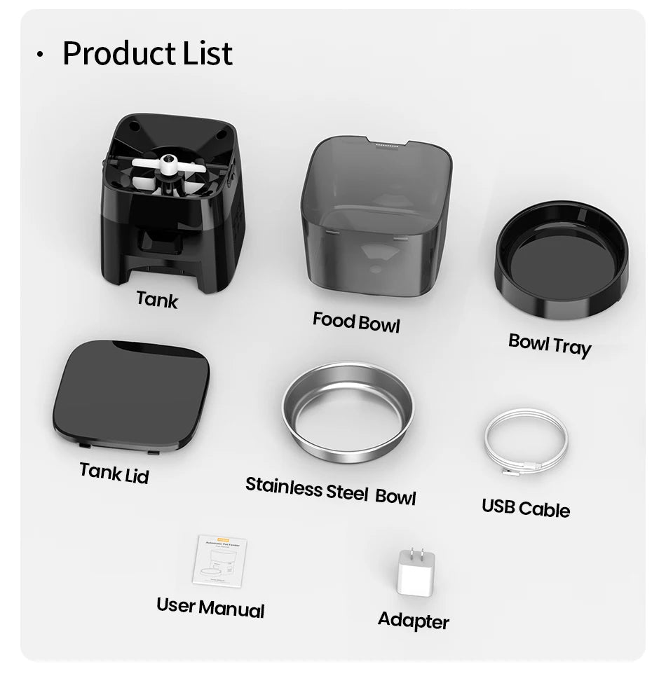 Automatic Pet Feeder Button Version Auto Cat Food Dispenser Accessories Smart Control Pet Feeder For Cats Dog Dry Food