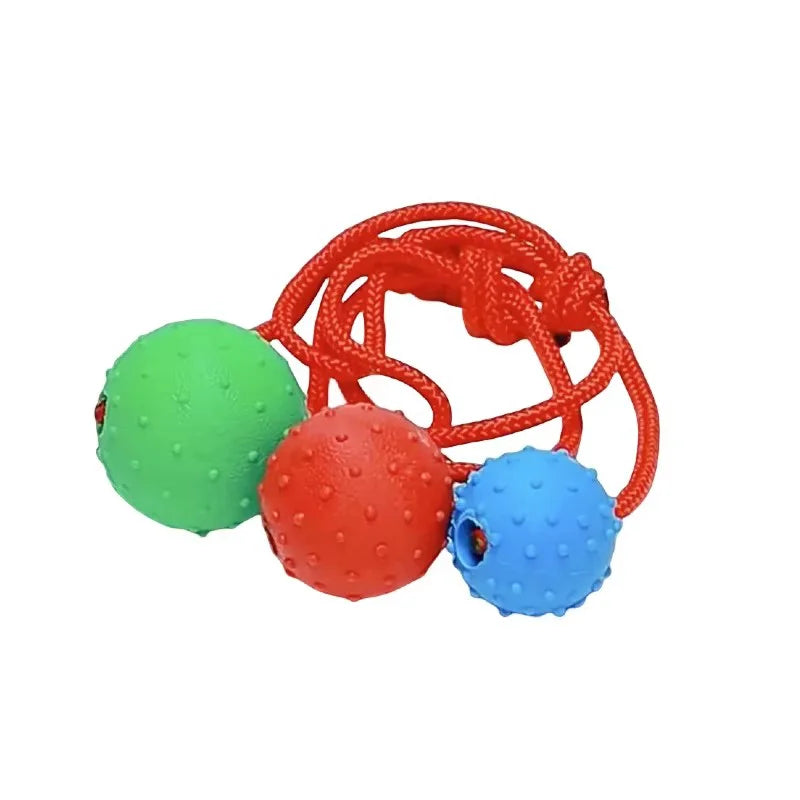 Indestructible Rubber Ball with Rope