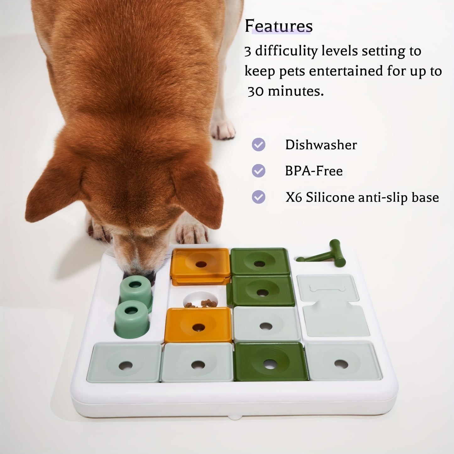 Interactive Dog Puzzle Feeder