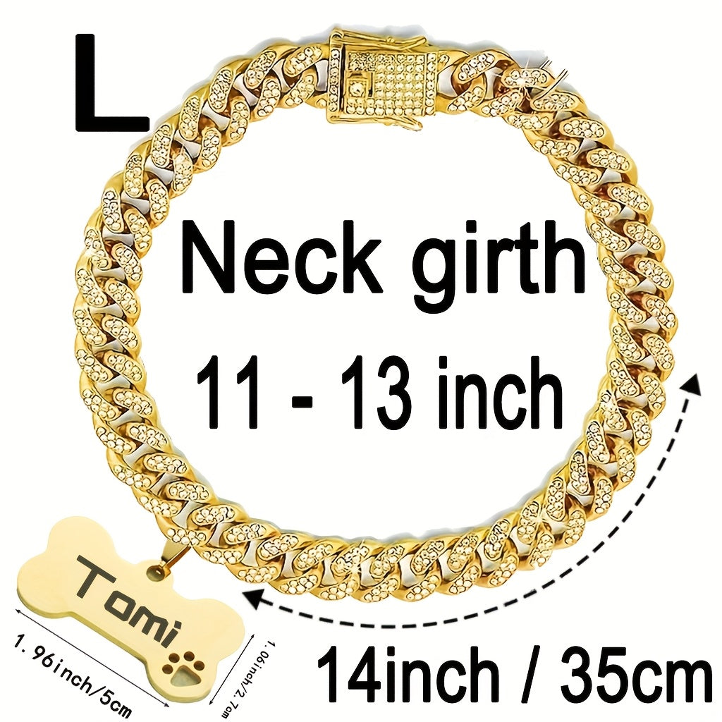 Cuban Chain Dog Collar