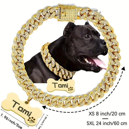 Cuban Chain Dog Collar
